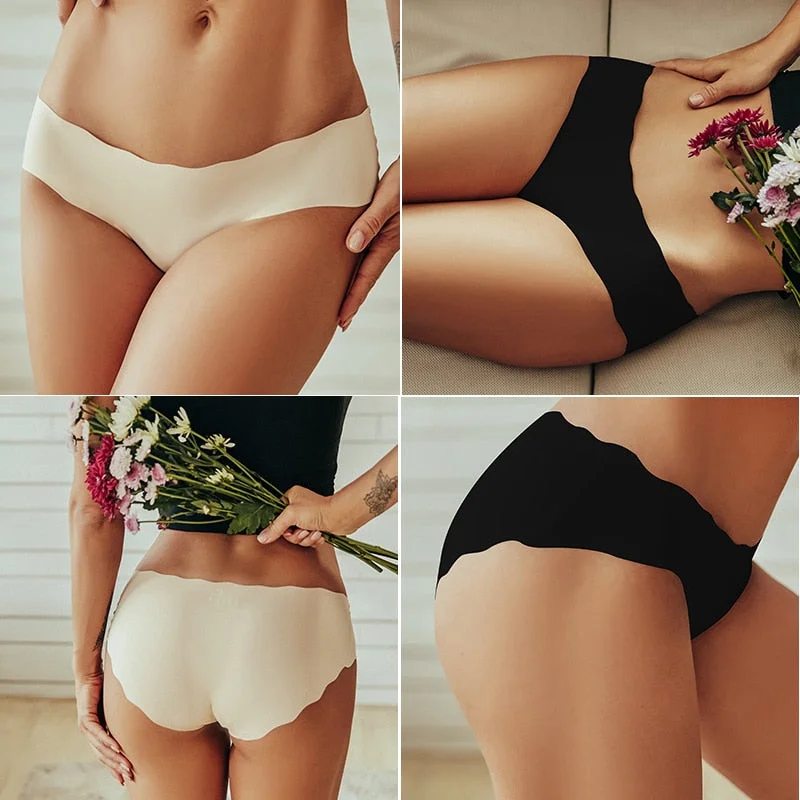 3PCS/Set Seamless Women's Pantys  Low Waisted Soft Underpants For GirlsLingerie Sexy Intimates Woman Comfortable Briefs M-XL