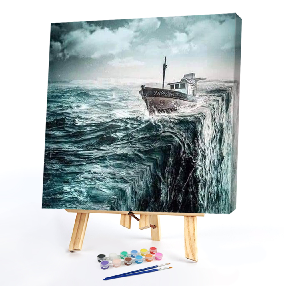 

40*40CM - Paint By Numbers - Sea Ship, 501 Original
