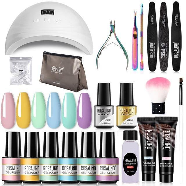Electric Mint - Nail Gel Kit / UV Lamp Included