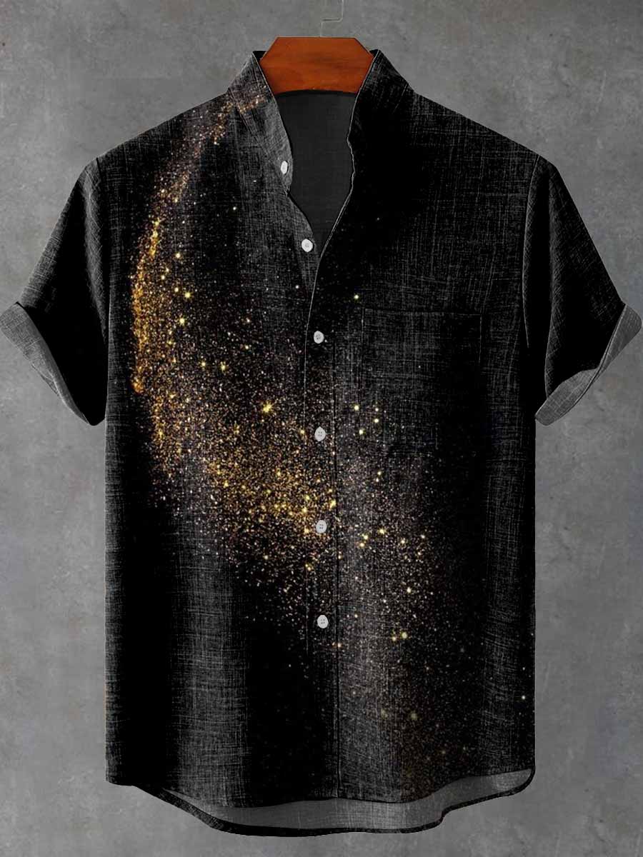 Artistic Abstract Patterns Vintage Print Casual 100% Cotton Shirt