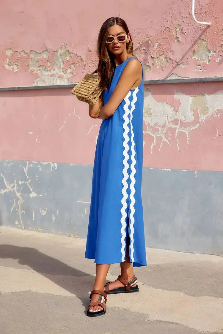 Casual for Summer Sleeveless Split Beach Dress