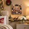 (20x20cm)Xmas Kitchen DIY Pearl Painting Art With Inner Wooden Framed Kit