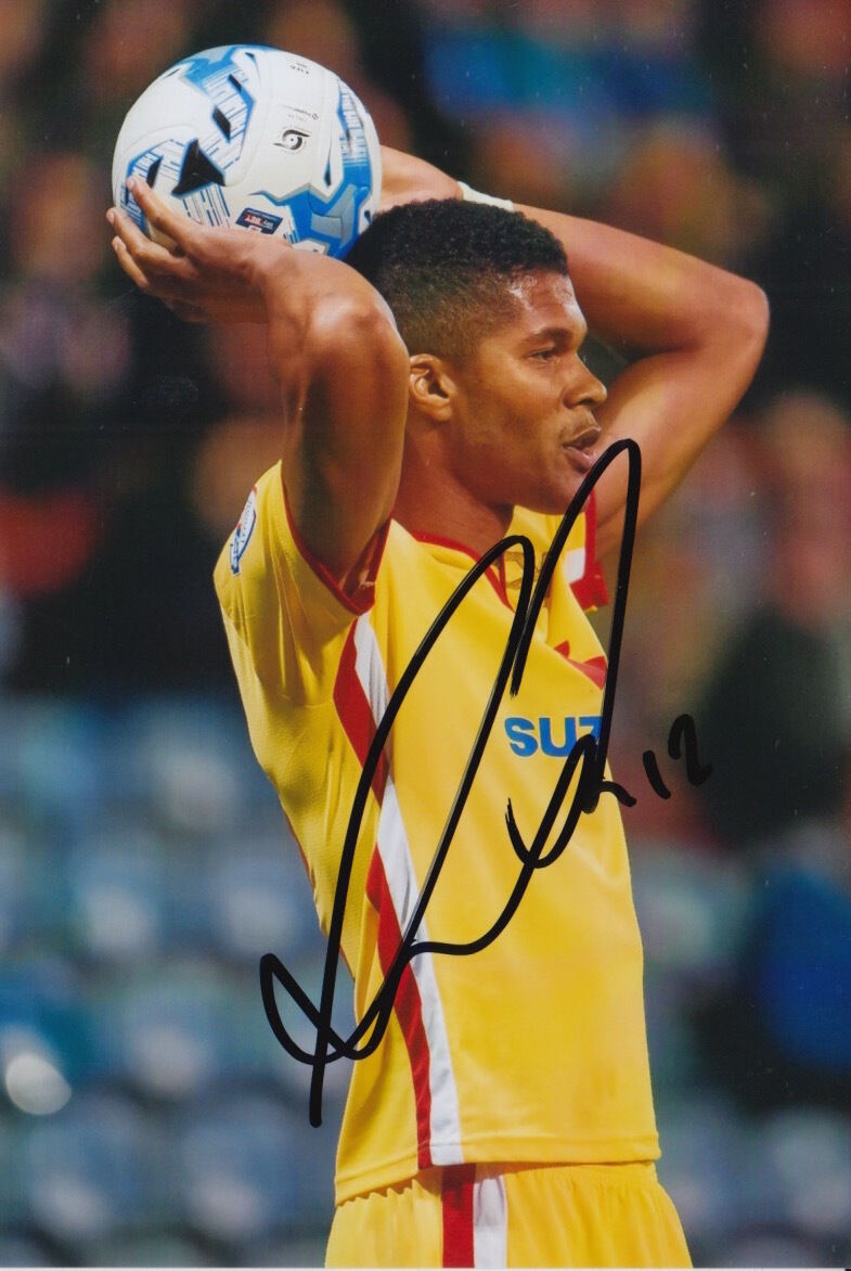 MK DONS HAND SIGNED JORDAN SPENCE 6X4 Photo Poster painting 1.