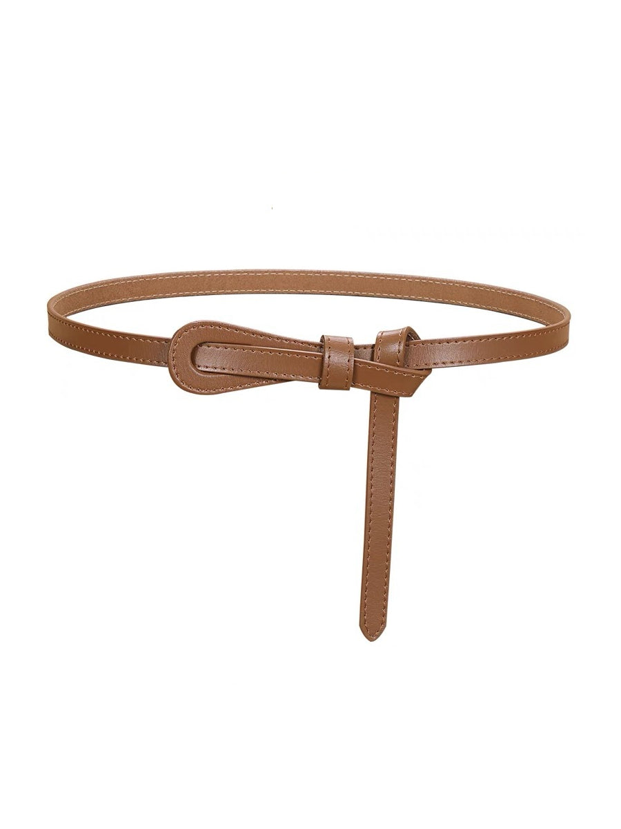 Women's Fashionable Imitation Leather Thin Belt MDA0175H2Y