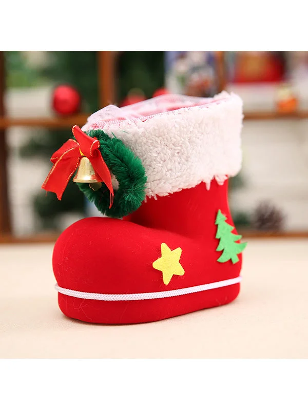 Christmas Santa Red Gift Candy Boots-elleschic