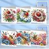(US Local)6Pcs Ladybug Bee Diamond Painting Greeting Card for Holiday Party Favors