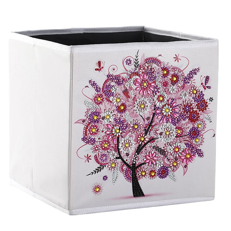 DIY Diamond Painting Tree Foldable Storage Box Desktop Sundries Container gbfke