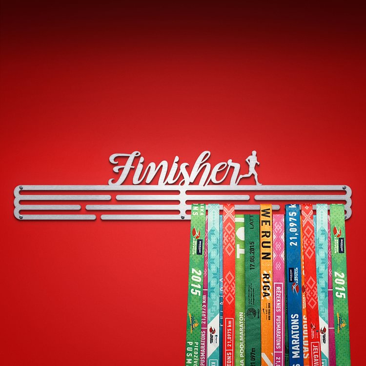FINISHER Medal Hanger Display – Brushed Stainless Steel – X-Large / 550mm / 60 Medals