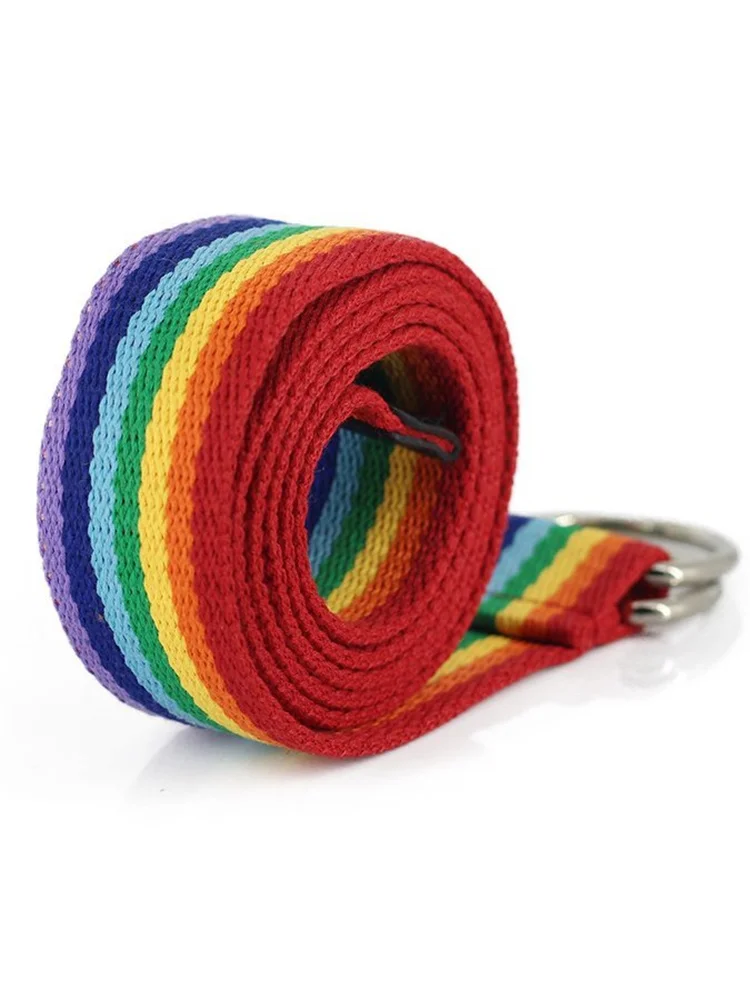Pride Rainbow Striped Adjustable Belt