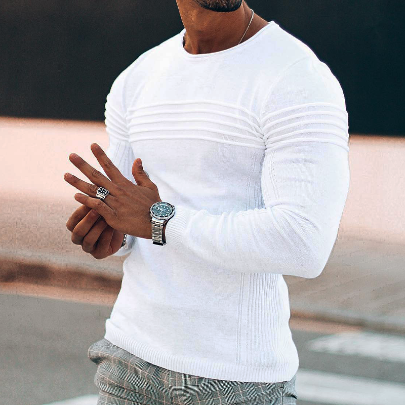 Men's Plain Long Sleeve Top