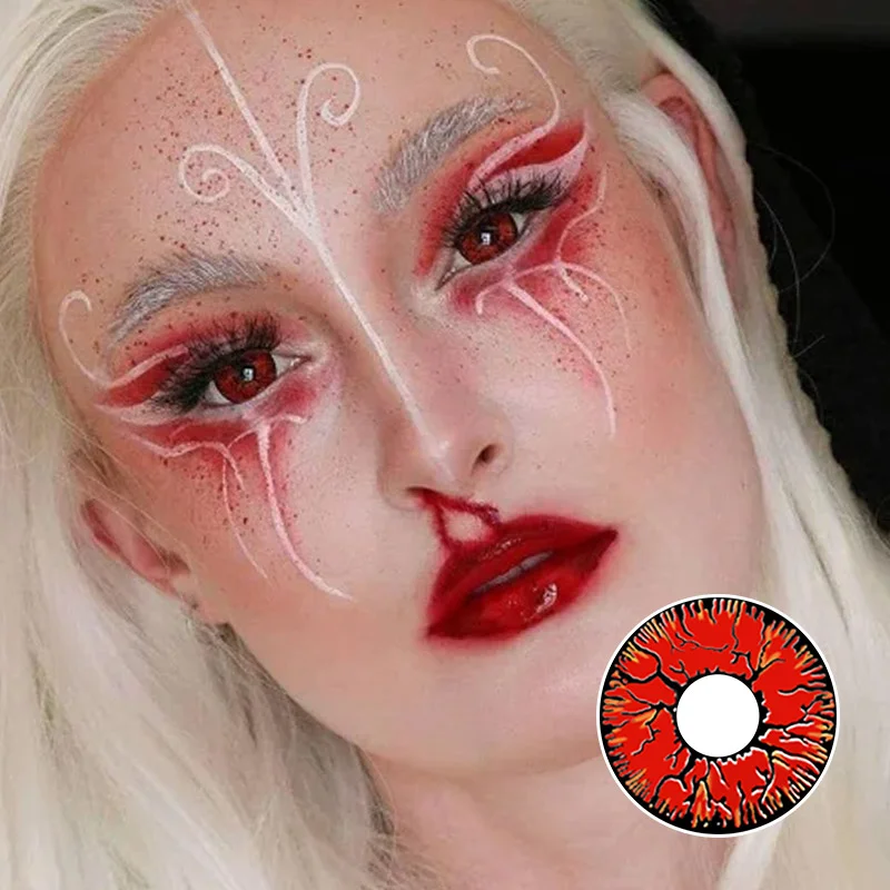 Red Crack Cosplay Contacts