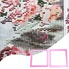 2Pcs Diamond Art Square Auxiliary Frame 3D Printing Diamond Art Desk Positioning Frame Lightweight for Boys Girls Adults Students Home Office Leisure (Sakura Pink Large)
