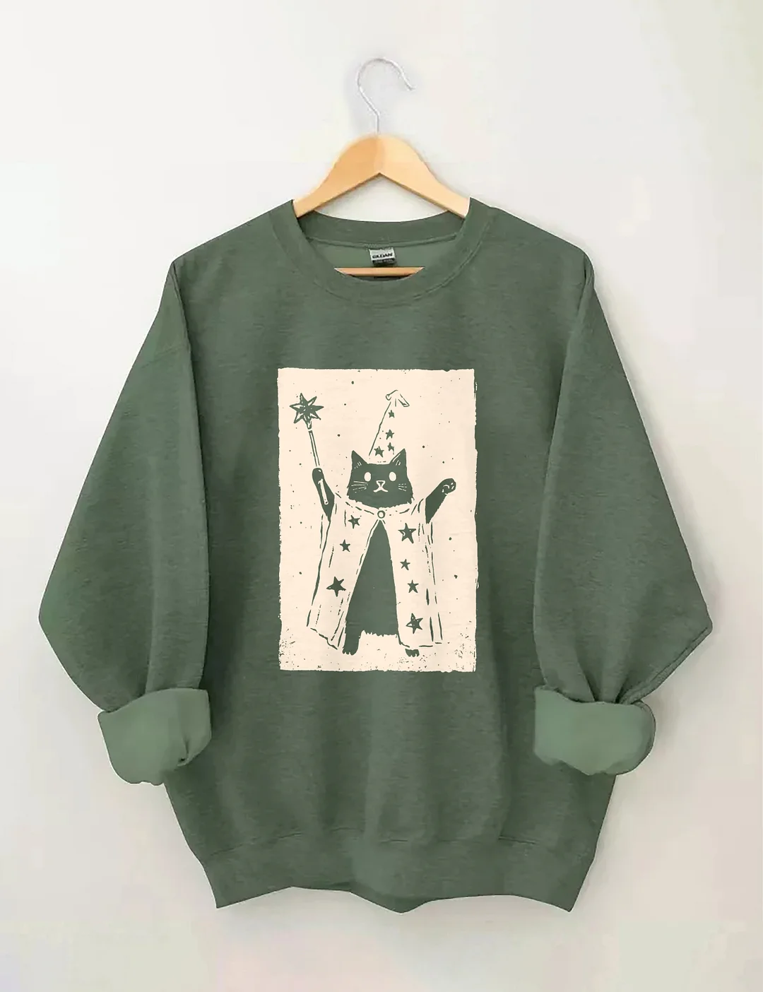 Halloween Witch Kitten Sweatshirt