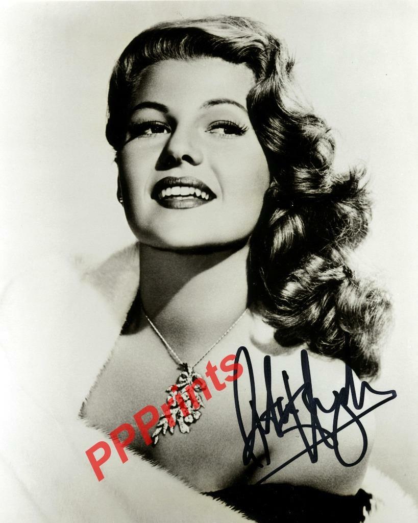 RITA HAYWORTH SIGNED AUTOGRAPHED 10 X 8