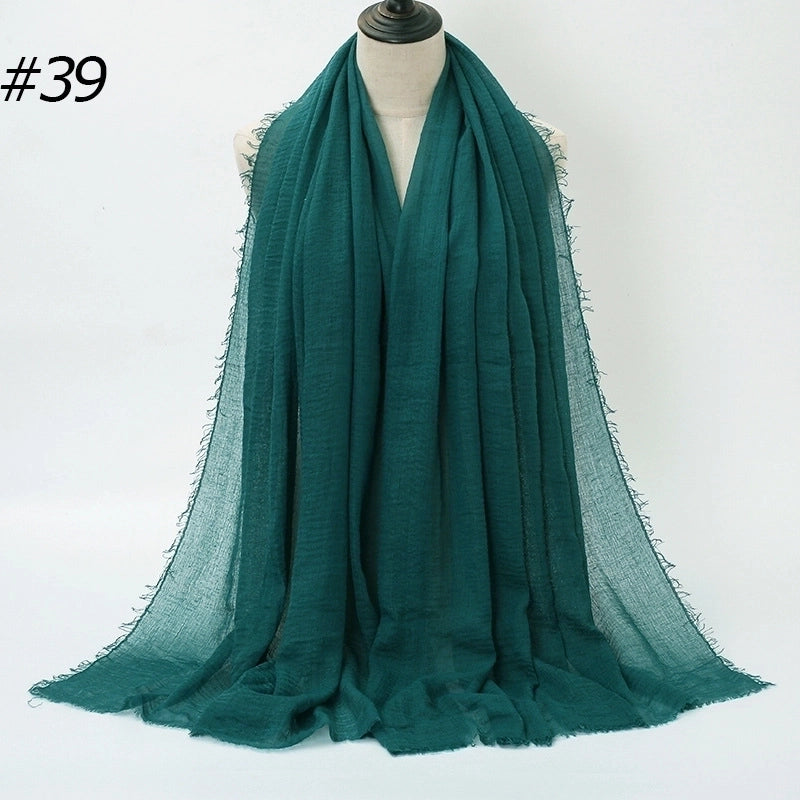 20 Pieces Fashion Solid Color Cotton Pashmina Scarves