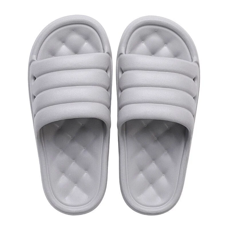 Men's Slippers Sofa Slides Men Sandals Soft Indoor Bath Home Slippers Women Thick Sole Anti-slip Mute Summer Shoes Flip Flops