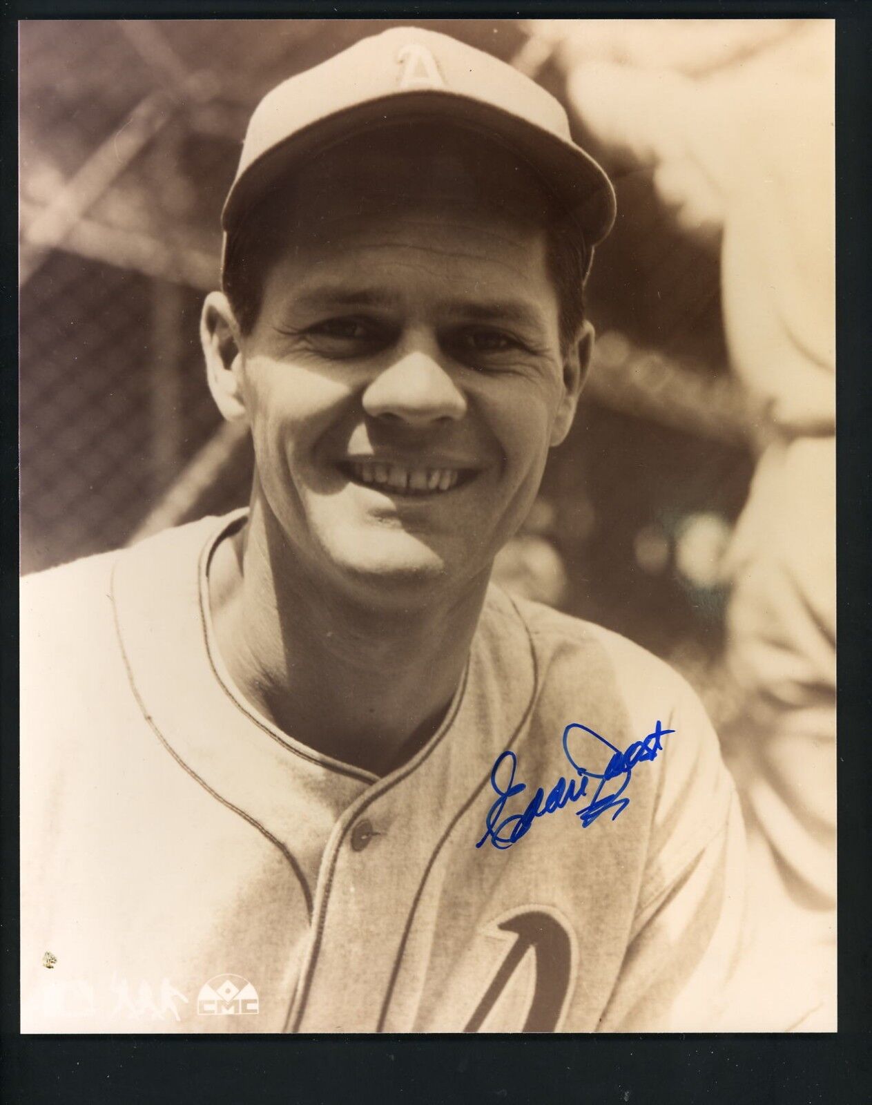 Eddie Joost Signed Autographed 8 x 10 Photo Poster painting sepia Philadelphia A's