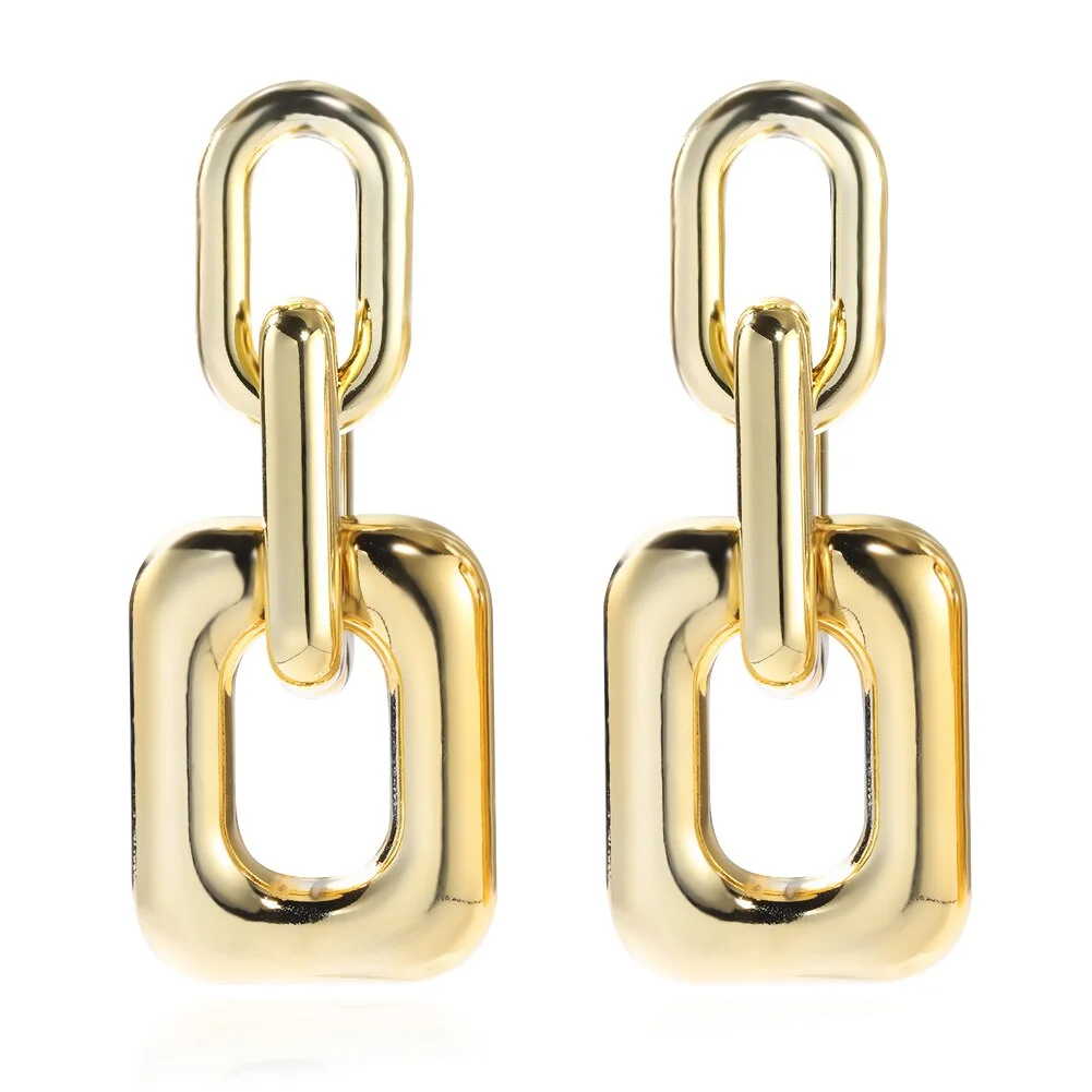 Dvacaman Golden Leaf Flower Earrings For Women Vintage Irregular Geometric Metal Long Drop Dangle Beetle Earrings Trendy Jewelry