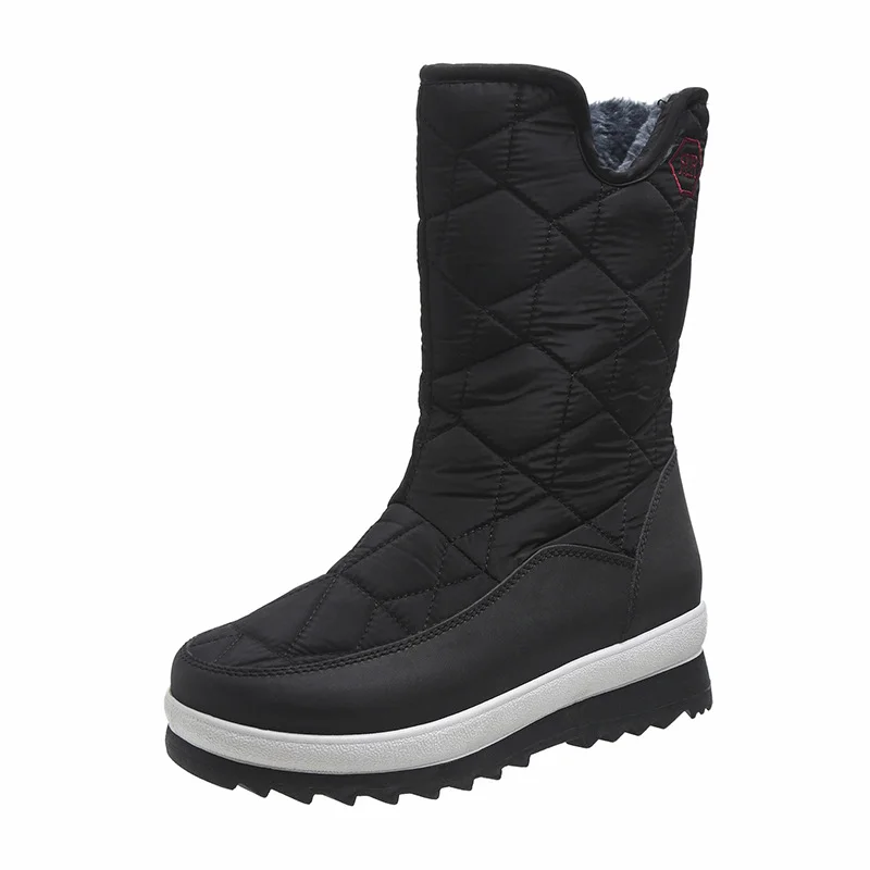 Yyvonne Winter Cotton Boots Women Wear Velvet Thick Snow Boots High Help Cotton Boots