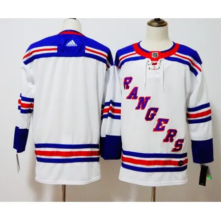 Men's  New York Rangers White Stitched NHL Jersey