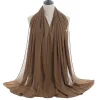 Plain Color Soft Chiffon Long Gauze Shawl Women Hijab