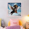 Angel Dachshund-11CT Stamped Cross Stitch 40*40cm/15.75*15.75in tapestrymarket