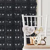 10 Pack | Metallic Black Double Row Mylar Foil Balloon Backdrop, Square Diamond Design Balloon Wall - 43"x11"