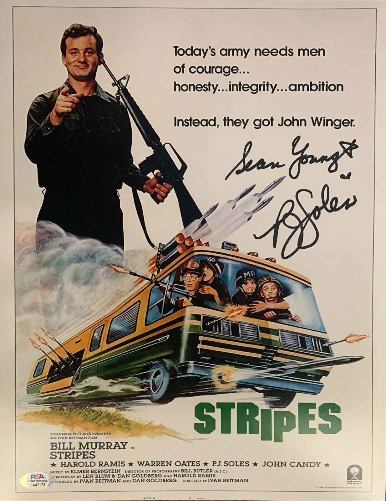 Sean Young & PJ Soles autographed signed 11x14 Photo Poster painting Stripes PSA Witness