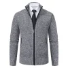 2023 New Autumn and Winter Men's Knitted Sweater Zipper Jacket
