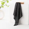 Polka Dots Floral Painting Shawl Scarf