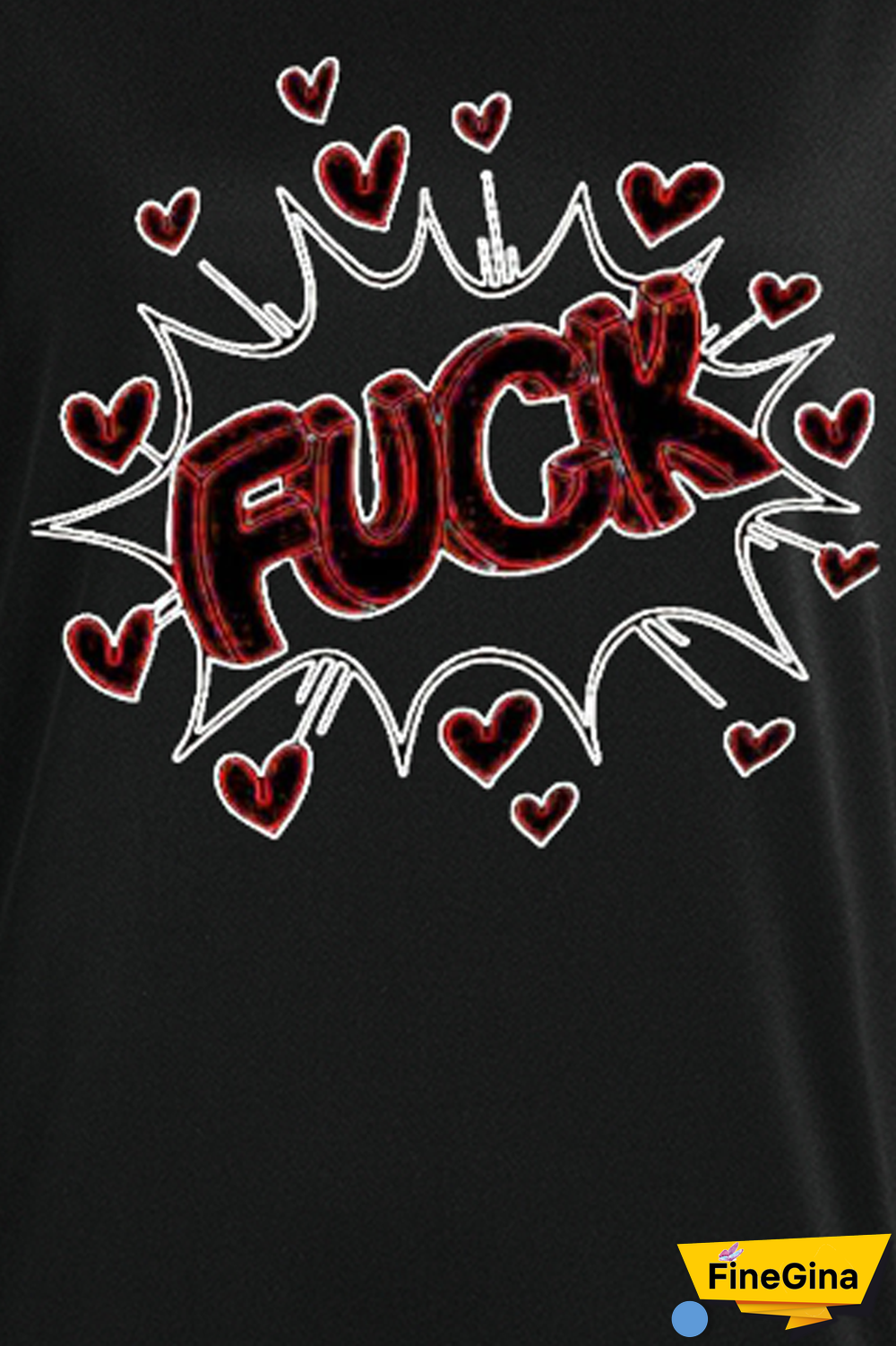 Blue Street Print Letter O Neck Tops