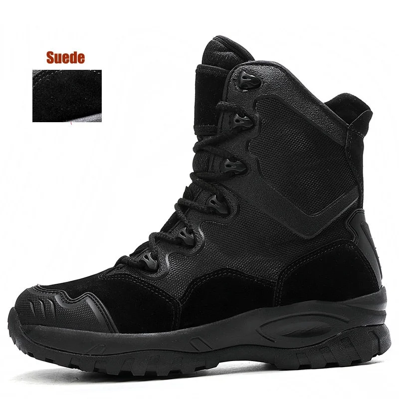 Winter Autumn Men Military Boots Quality Special Force Tactical Desert Combat Ankle Boats Army Work Shoes Leather Outdoor Boots