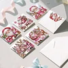 6PCS DIY Diamond Art Greeting Cards Santa Claus Congratulations Cards & Gift