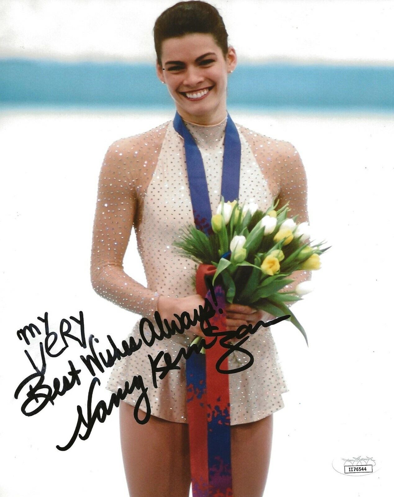 Nancy Kerrigan USA Olympic Figure Skating signed 8x10 Photo Poster painting autographed JSA