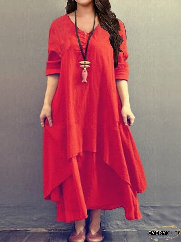 Layered Casual Maxi Dress