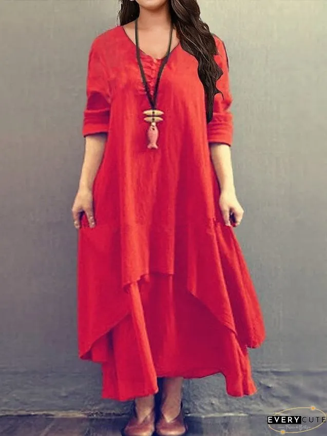 Layered Casual Maxi Dress