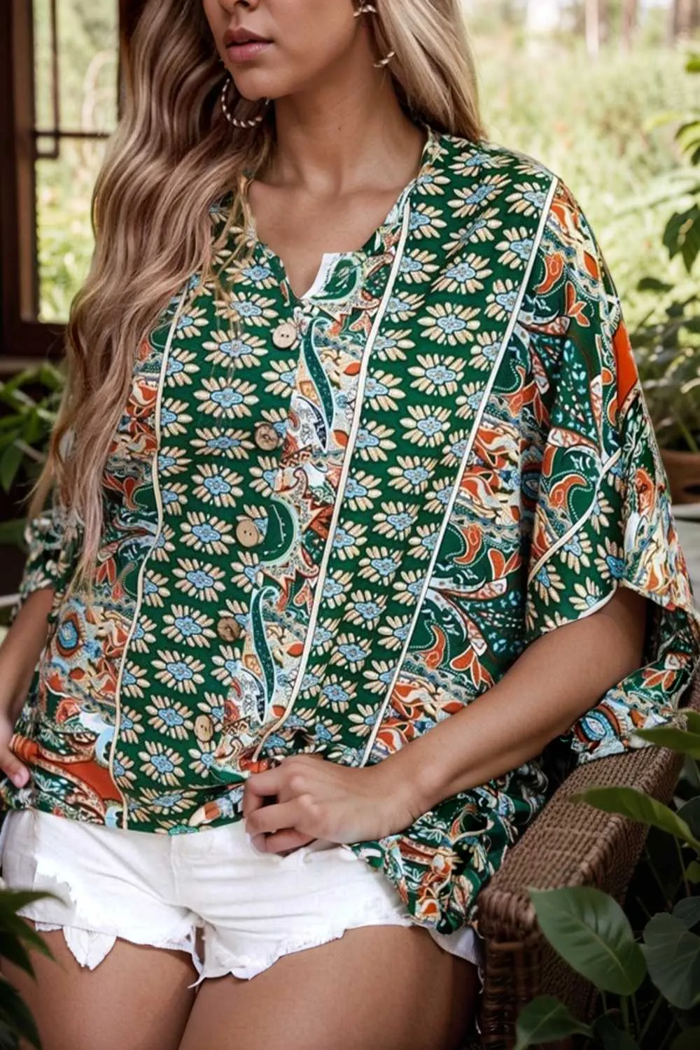 casual solid flowy loose tunic short sleeve v neck blouse