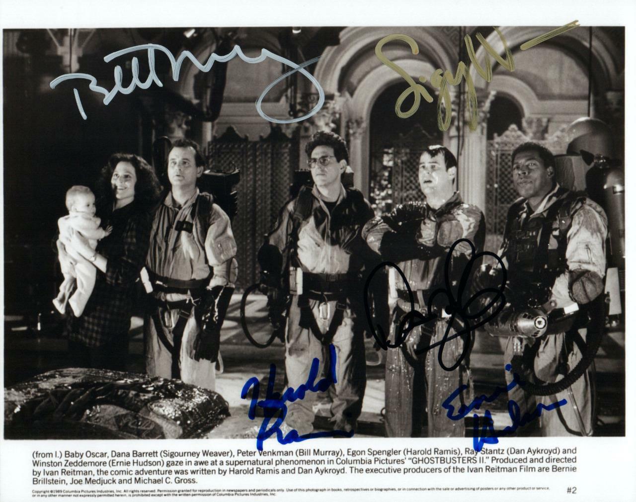 Bill Murray Aykroyd Ramis Hudson Weaver signed 8x10 Photo Poster painting with COA autographed