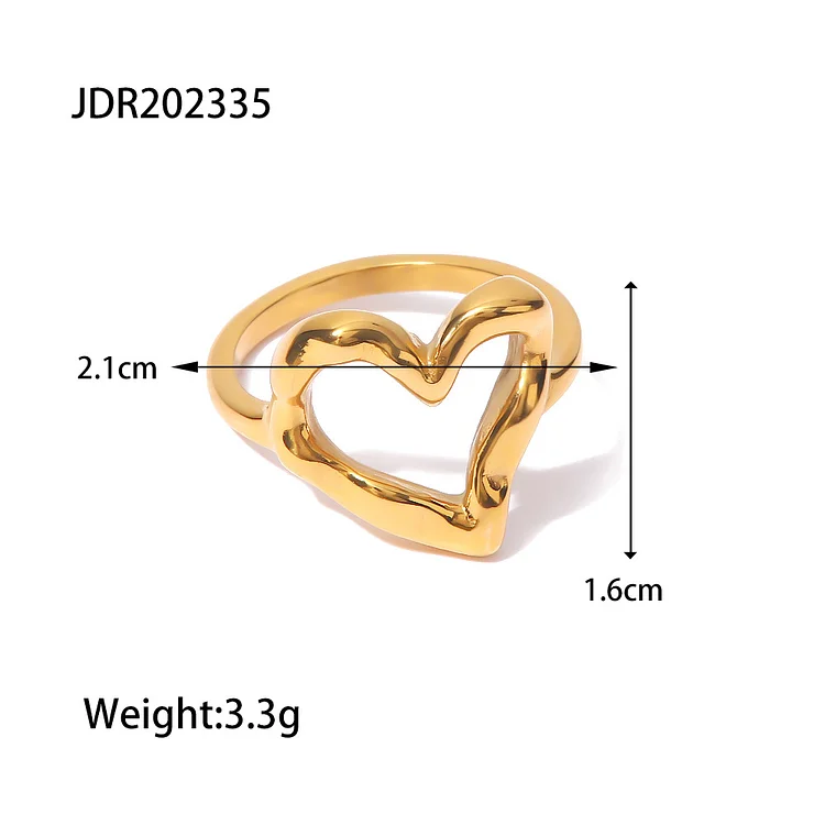 Titanium Steel Gold Plated Non Fading Ring