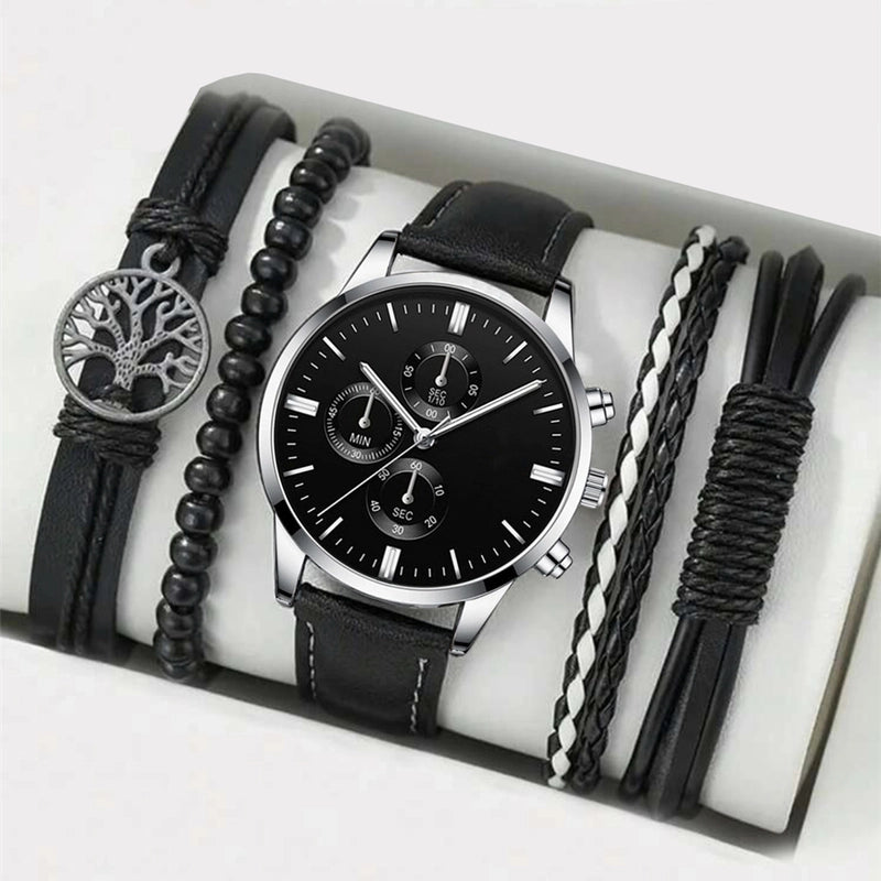 New Men’s Leisure Fashion Suit Trend Sports Men’s Belt Wrist Watch Watch Business
