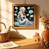 Special Shape Rhinestone Diamond Painting Kit Partial Drill(Lotus Lady)