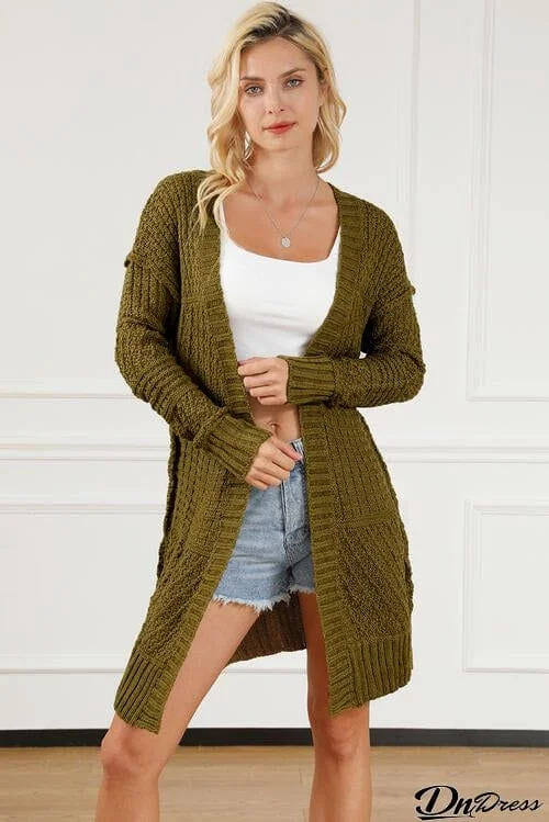 Open Front Longline Cardigan