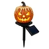 Solar Powered Pumpkin Halloween Stake Light Outdoor Waterproof LED Lamp