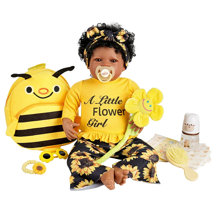 For 17-22 Inches Reborn Baby Dolls Yellow Bee Clothing Set 11 Pcs