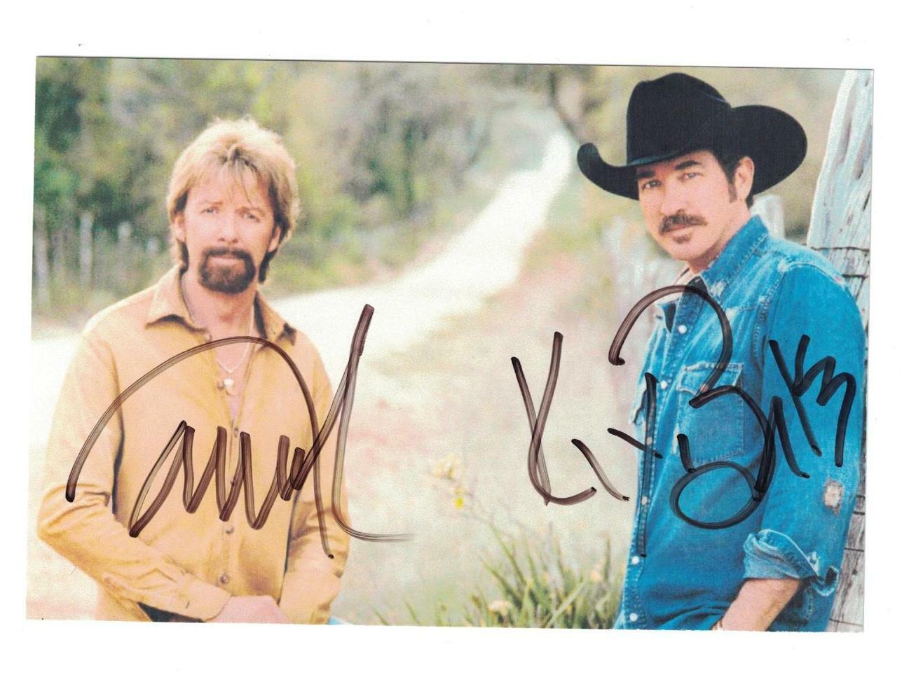 Kix Brooks Ronnie Dunn Dual Signed Autographed 4x6 Photo Poster painting Country Music Singers A