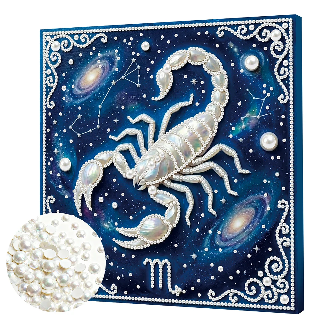 Scorpio - DIY Pearl Diamond Art Kit With Frame 25*25cm