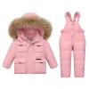 Kid Baby Boy Girl Sets Hooded Down Jackets 2 Pcs