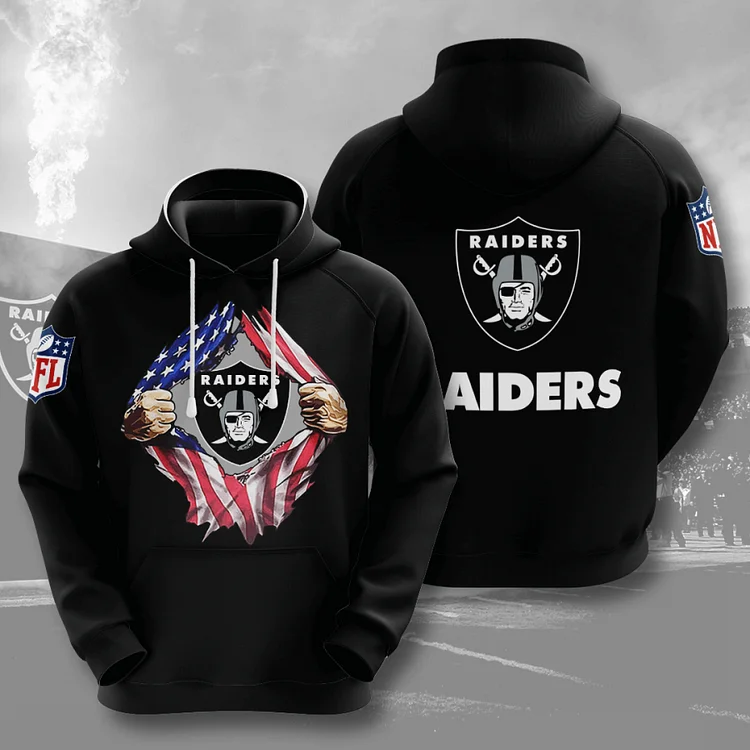 Las Vegas Raiders 3D Printed Hooded Pocket Pullover Hoodie