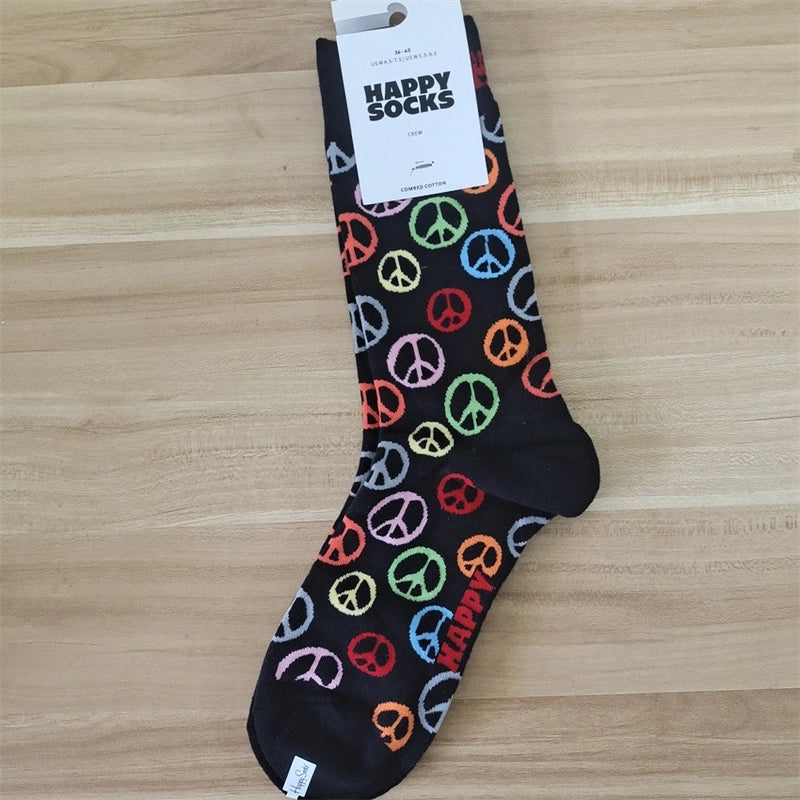 Women’s Vacation Minimalist Polka Dots Cotton Crew Socks A Pair