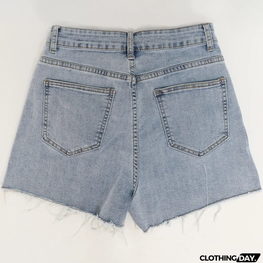 Women Street Trend Patchwork Denim Shorts